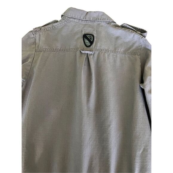 Quick Silver Women’s Dress Army Green SZ M Waist Drawstring Long Sleeves or 1/4 - Picture 9 of 16